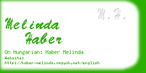 melinda haber business card